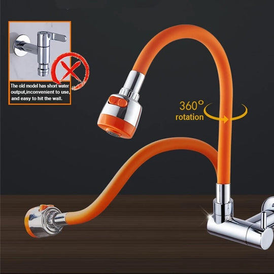 Flexible Direction Rotating Kitchen Faucet Deck Mount Cold Water Colorful Single Handle One Hole
