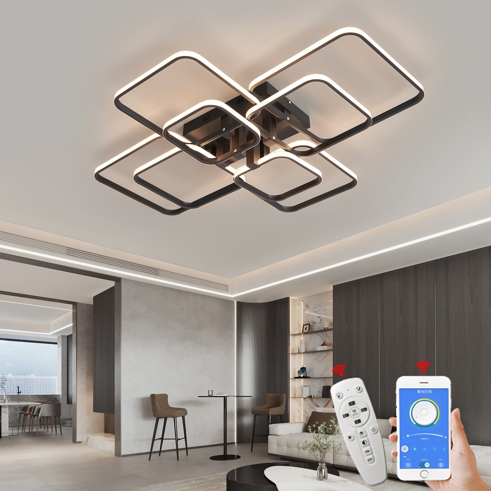 Modern Led Chandelier For Living Room Bedroom Study 90 - 260V Indoor Chandelier Fixtures Ceiling