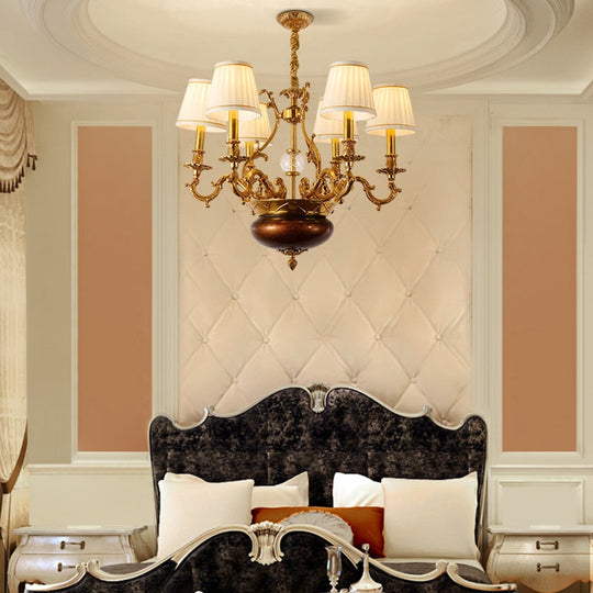 Regal - All Copper French Vintage Chandelier For Indoor Living Room Bedroom And Study Chandelier