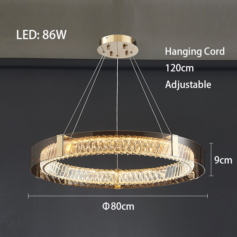 Luxury Dimmable Crystal Ceiling Lights - Modern Led Chandelier Lamps For Bedroom Decor & Home