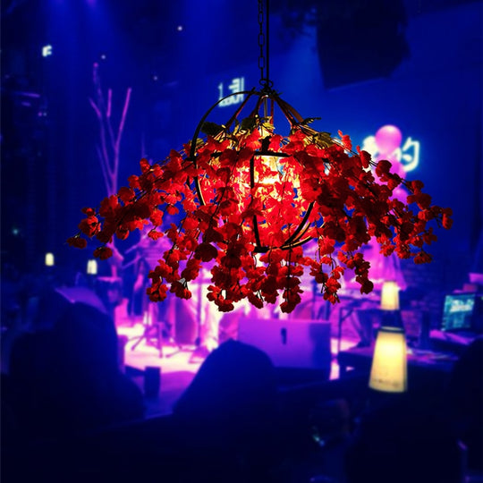 Music Dining Bar Simulation Flower Pendant Light Restaurant Hot Pot Barbecue Decoration Chandelier