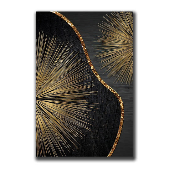 Golden Black Wood Texture Canvas Art - Modern Nordic Decor For Living Room 40Cmx50Cm(No Frame) / 20