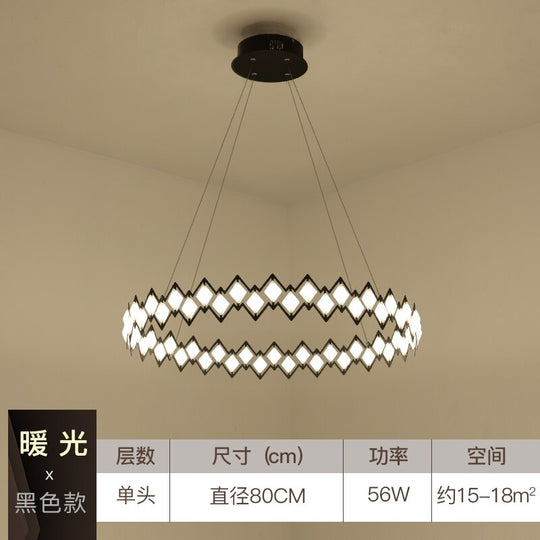 Nordic Ins Postmodern Simple Led Ring Chandeliers Lighting Lustre Designer Living Room Office