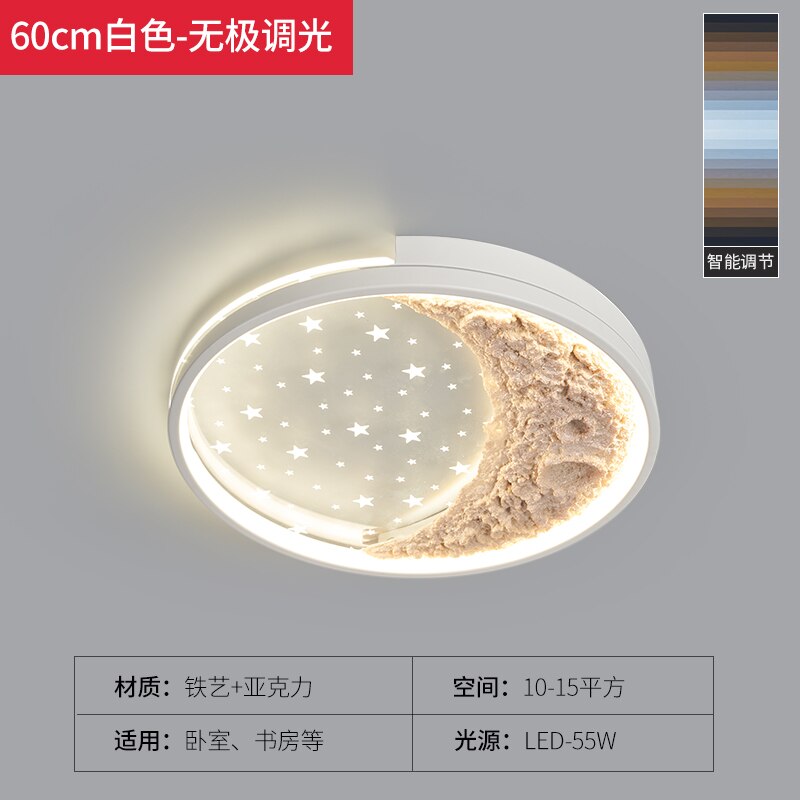 Modern Moon Ceiling Light Luxury Simple Bedroom Chandelier Creative Home Warm Sky Star Dining Room