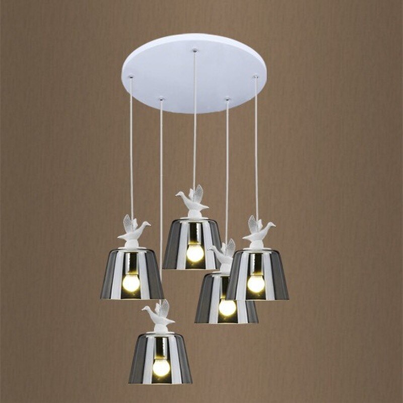 Modern Nordic Vintage Art Duckling Clear Glass Pendant Lights Led Minimalist Living Room Restaurant