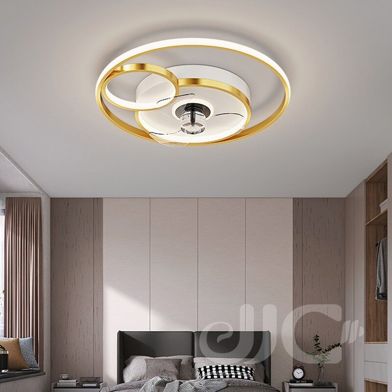 Nordic Modern Ceiling Fan Lamp With 110 - 24V Stepless Dimming - Ideal For Bedrooms Fans