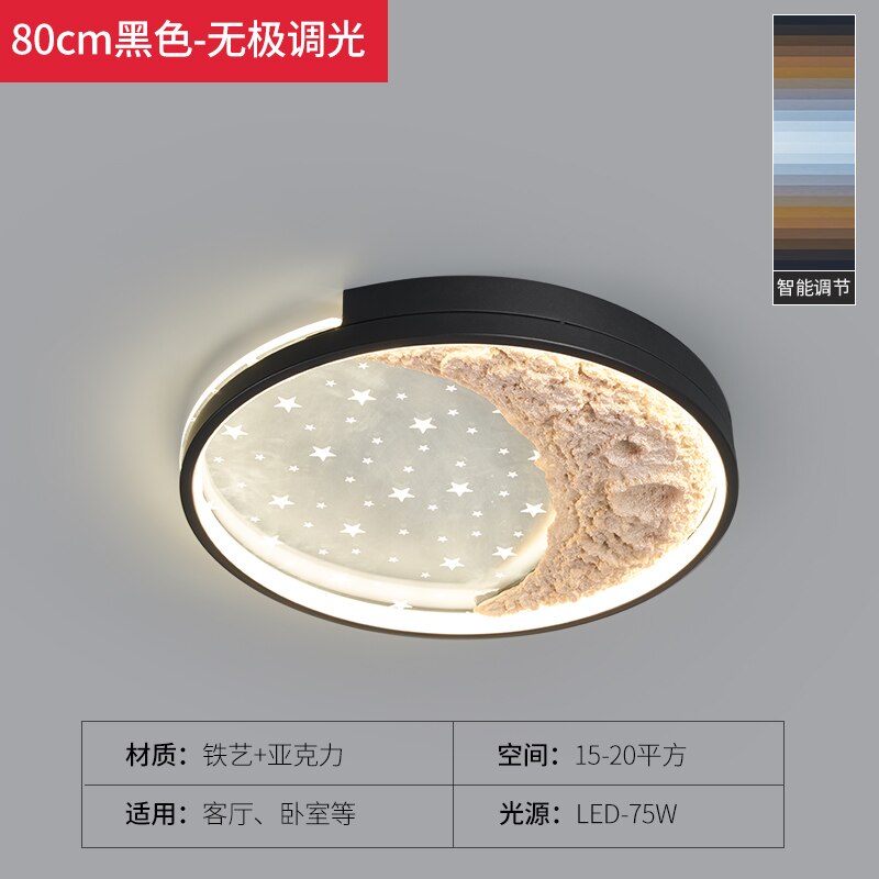 Modern Moon Ceiling Light Luxury Simple Bedroom Chandelier Creative Home Warm Sky Star Dining Room