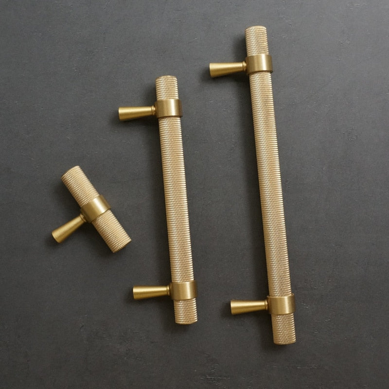 Long Curled Handle Kitchen Cabinet Door Handles Drawer Pulls Solid Brass T Bar Bedroom Knobs