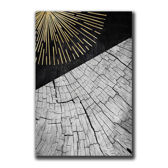 Golden Black Wood Texture Canvas Art - Modern Nordic Decor For Living Room 40Cmx50Cm(No Frame) / 21