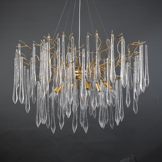 Jasmine - Light Luxury Crystal Living Room Chandelier Villa Hall Restaurant Handmade Branch Art