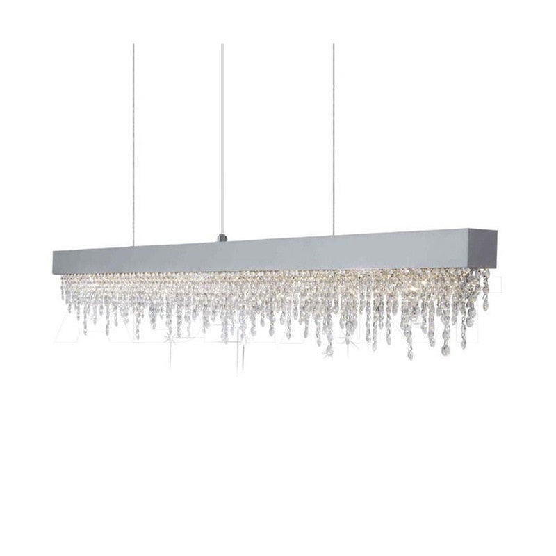 Modern Luxury Chandelier For Dining Room Kitchen Island Long Hanging Led Lamp Gold Chrome Black