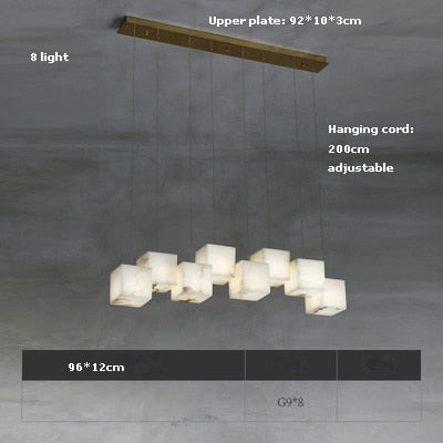 Retro Marble Rubik Cube Led Lustre Pendant Lights. Hanging Lamps For Ceiling Suspension Luminaire