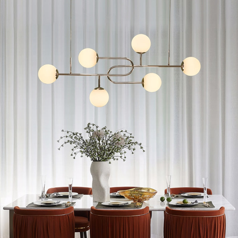 Contemporary Nordic Glass Ball Chandelier - Modern Lighting For Dining Rooms And More Pendant Light