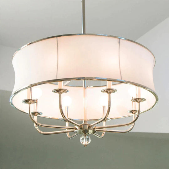 Emily American Style All - Copper Chandelier - Simple Creative Fabric Lampshade For Living Spaces