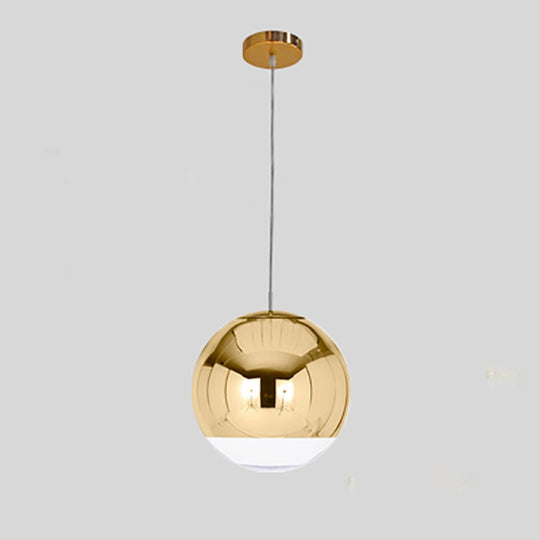 Modern Nordic Mirror Plating Ball Chandelier: Stylish Pendant Lights For Living Room Bedroom And