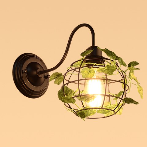 Plant Wall Lamp Creative Music Restaurant Bar Industrial Wind Wheel Personality Clear Decoration