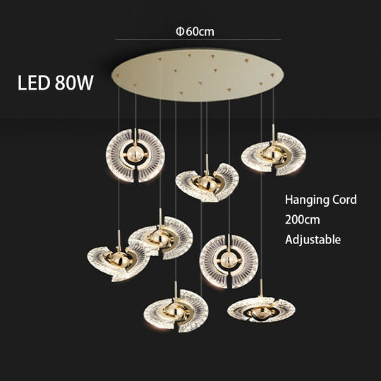 Led Dimmable Lights Modern Ufo Ceiling Chandeliers Lustres Pendant Lamps Hanging Stair Living Room