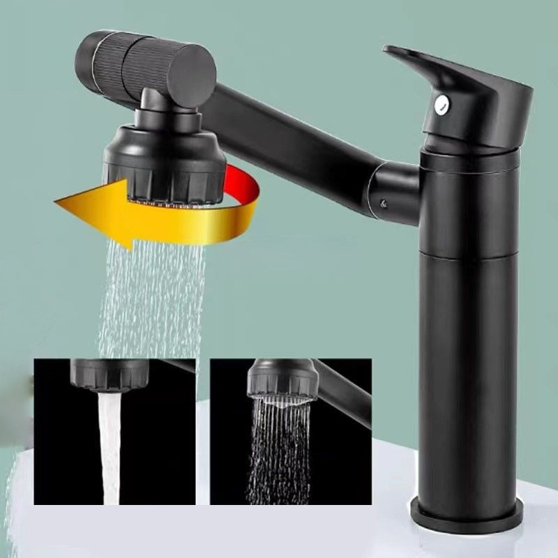 Faucet Bathroom Basin Tap Sink Mixer Black Golden Single Handle Washbasin Rotary Water Saving Hot