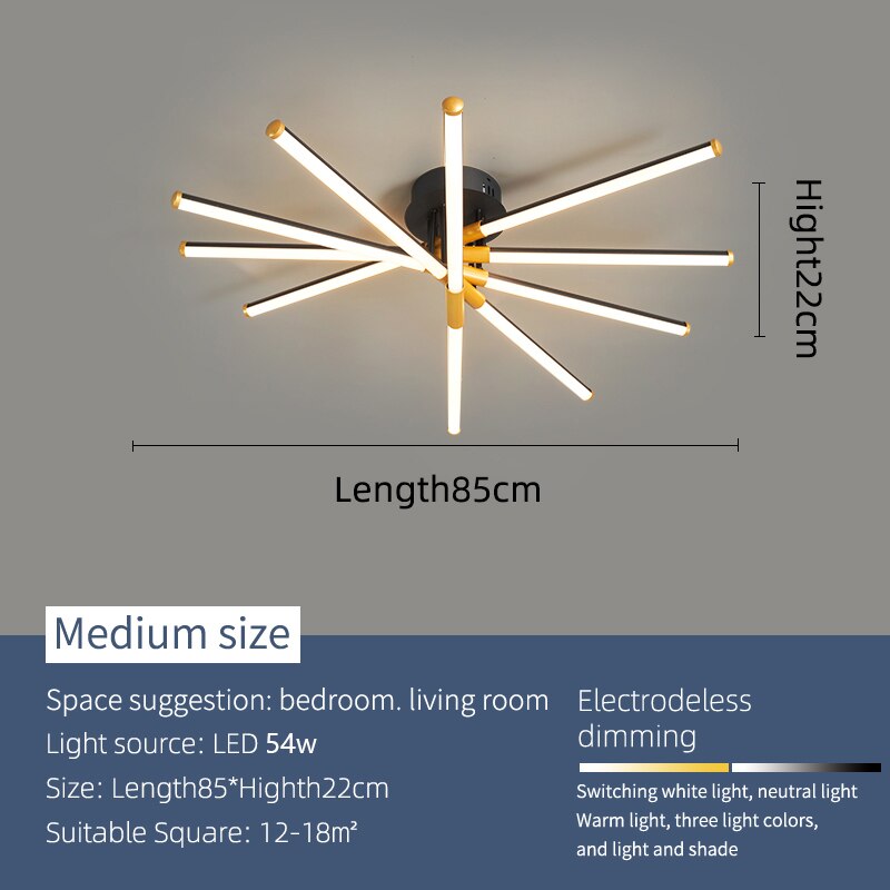 Modern Led Chandelier Ceiling Lights For Living Room Study Bedroom Smart Home Bluetooth Compatible