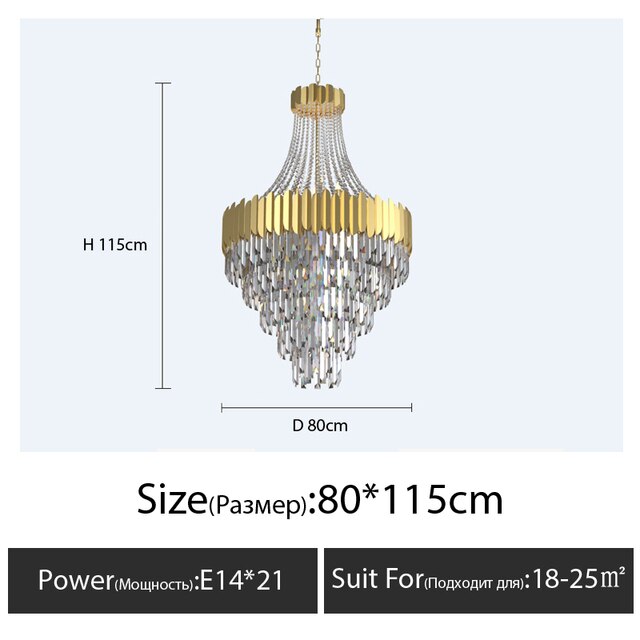 Luxury Long Large Stair K9 Crystal Chandelier Lustres De Cristal Led Pendant Light Hotel Villa