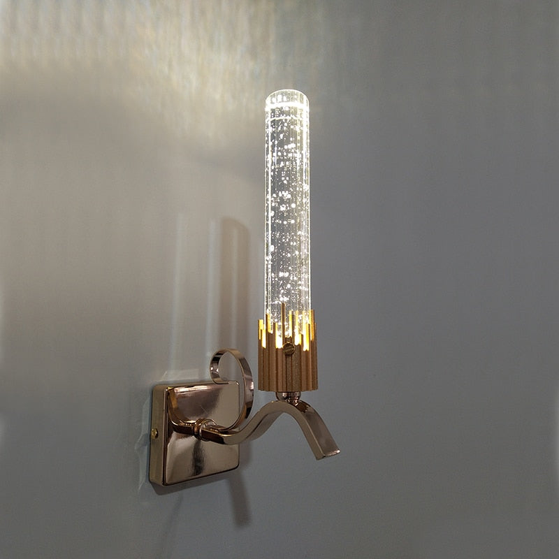 Modern Luxury Crystal Wall Sconce Lamp Bedroom Bedside Double Light Living Room Background Porch