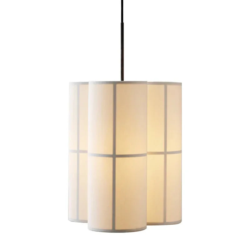 Kaiyo Wabi - Sabi Pendant Light - Hashira Cluster Vintage Cloth Lampshade For Dining Room Living