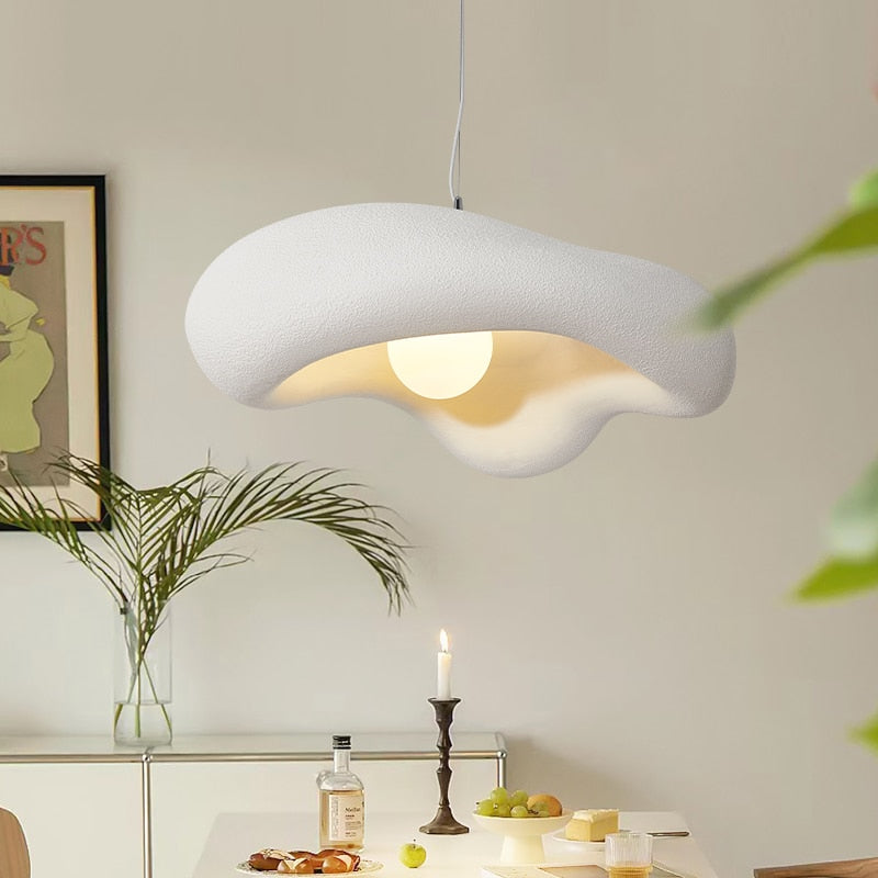 Nordic New Wabi - Sabi Cream Restaurant Led Chandelier Minimalist Bedroom Bar Table Suspend Lamp