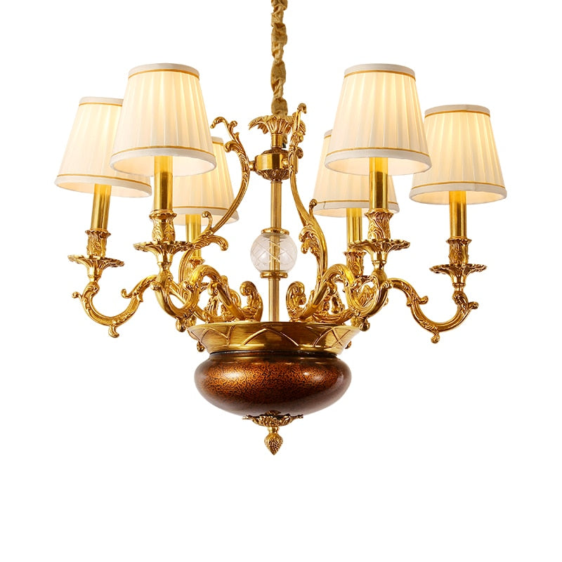 Regal - All Copper French Vintage Chandelier For Indoor Living Room Bedroom And Study Chandelier