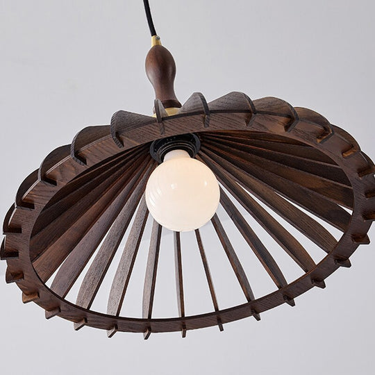 Modern Style Wooden Led Hanging Light Fixtures Wood Kitchen Tea Room Restaurant Pendant Lamp E27