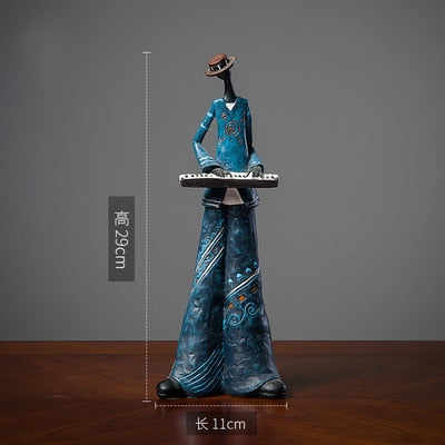 Rock Band Art Statue: Resin Character Model For Creative Home Decor And Craft Supplies 3 Items
