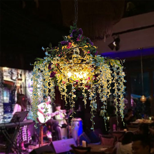 Simulation Of Green Plants And Flowers Pendant Light Theme Bar Restaurant Barbecue Hot Pot