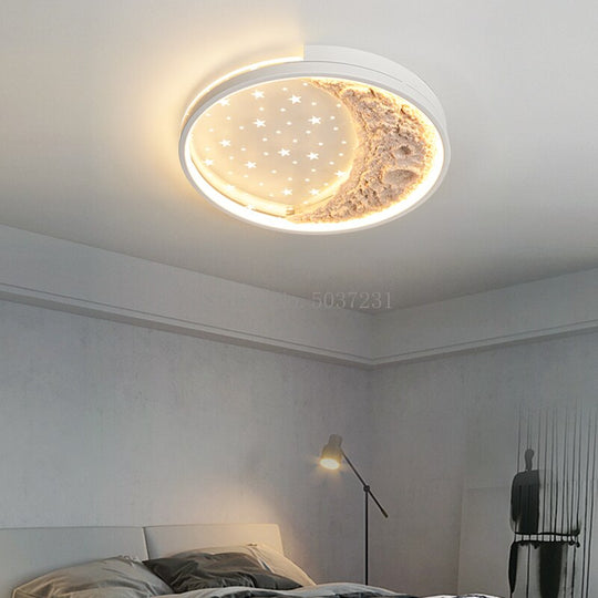 Modern Moon Ceiling Light Luxury Simple Bedroom Chandelier Creative Home Warm Sky Star Dining Room