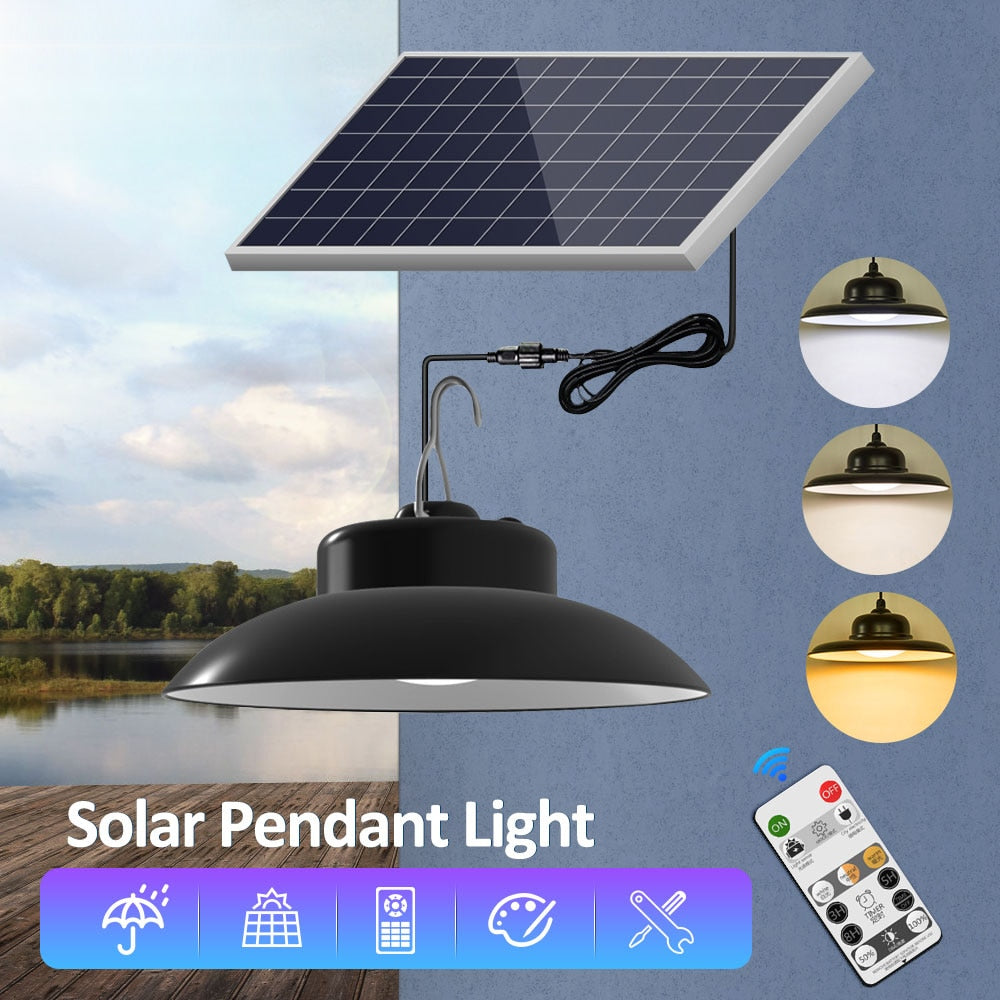 Remote Led Solar Pendant: Waterproof Chandelier For Gazebos And Outdoor Spaces Lights