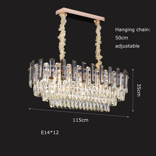 Modern Crystal Led Luxury Ceiling Lights - Round Lamps For Indoor Home Lighting & Living Room Decor