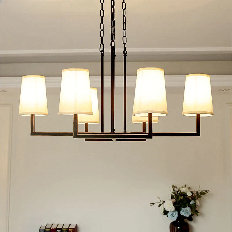 Harper American Industrial Chandelier - Vintage Loft - Style Hanging Lights For Living And Dining