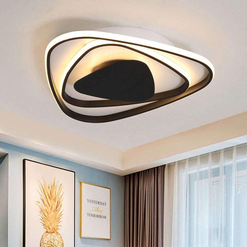 Nordic Ultra Thin Led Ceiling Light With Remote Black White For For Living Room Bedroom Light