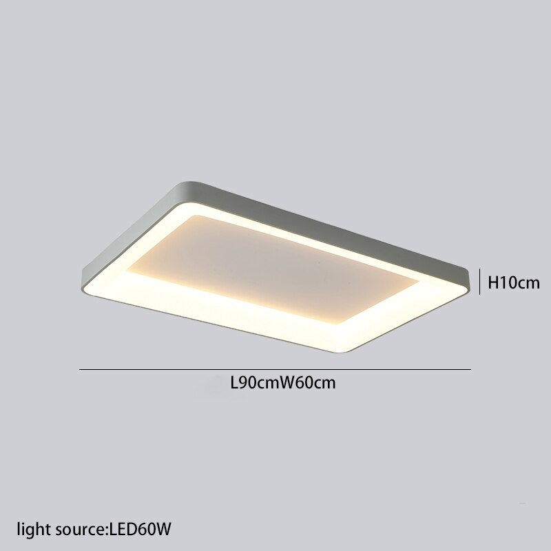 Led Ceiling Light For Living Room Bedroom Lighting Lamps Modern Fashionable Round Square Rectangle