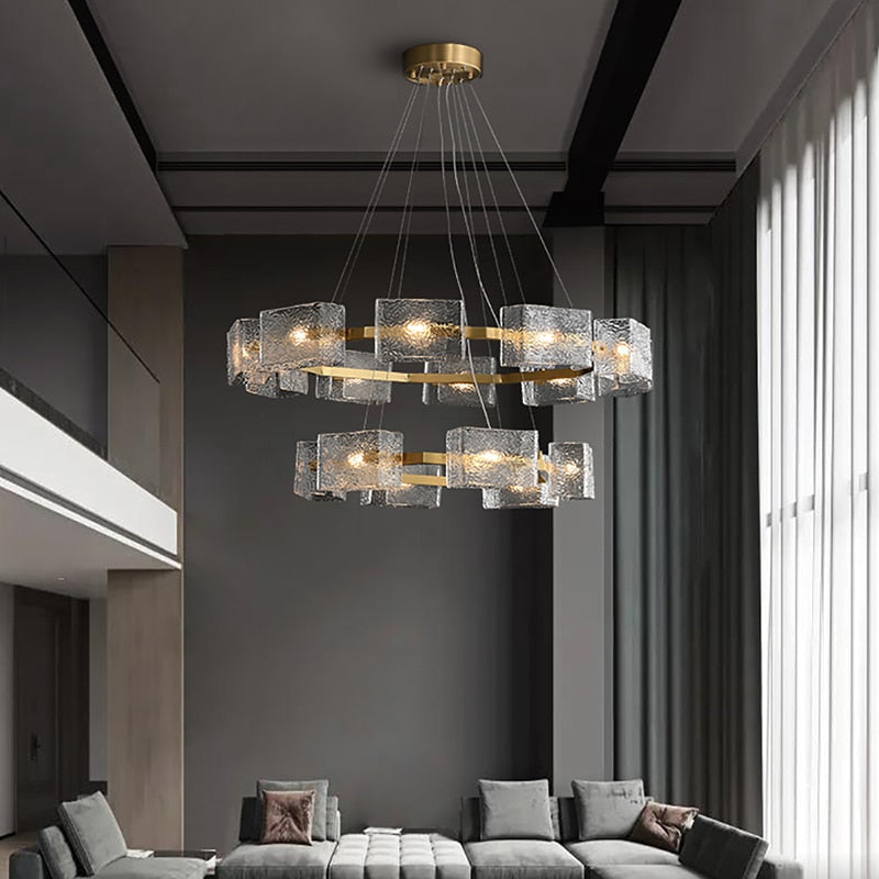 New Creative Crystal Chandelier Modern Luxury Living Room Restaurant Pendant Light Irregular Luster