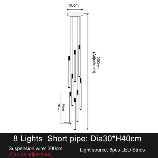 Luxury Design Long Led Chandelier For Staircase Modern Gold Living Room Lobby Hang Light Fixture