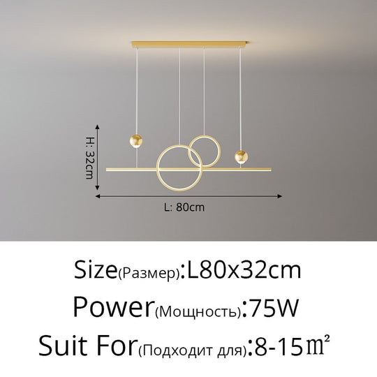 New Modern Simple Led Dimming Chandelier Lights Living Dining Room Bedroom Villa Apartment Hall