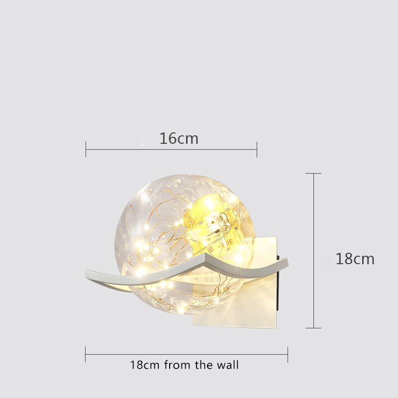 Gypsophila Led Wall Lamps Bedside Aisle Entrance Corridor Bedroom Interior Sconces Modern Antler