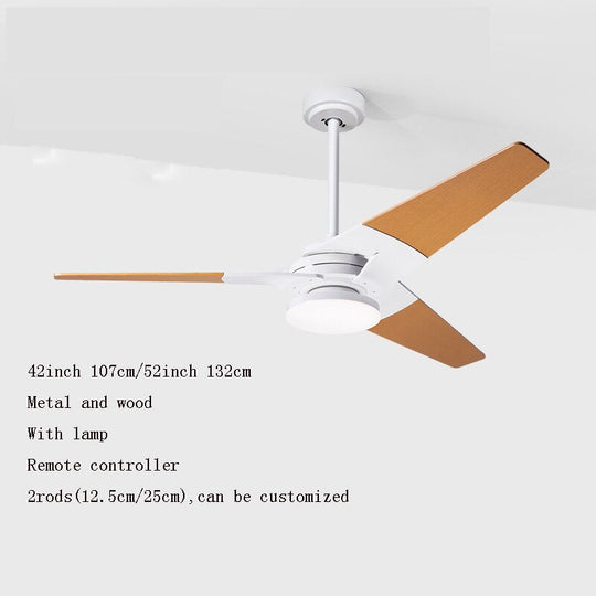 Modern Wooden Led Ceiling Fan Lamp - An Industrial Hanging Chandelier For Living Room Bedroom And