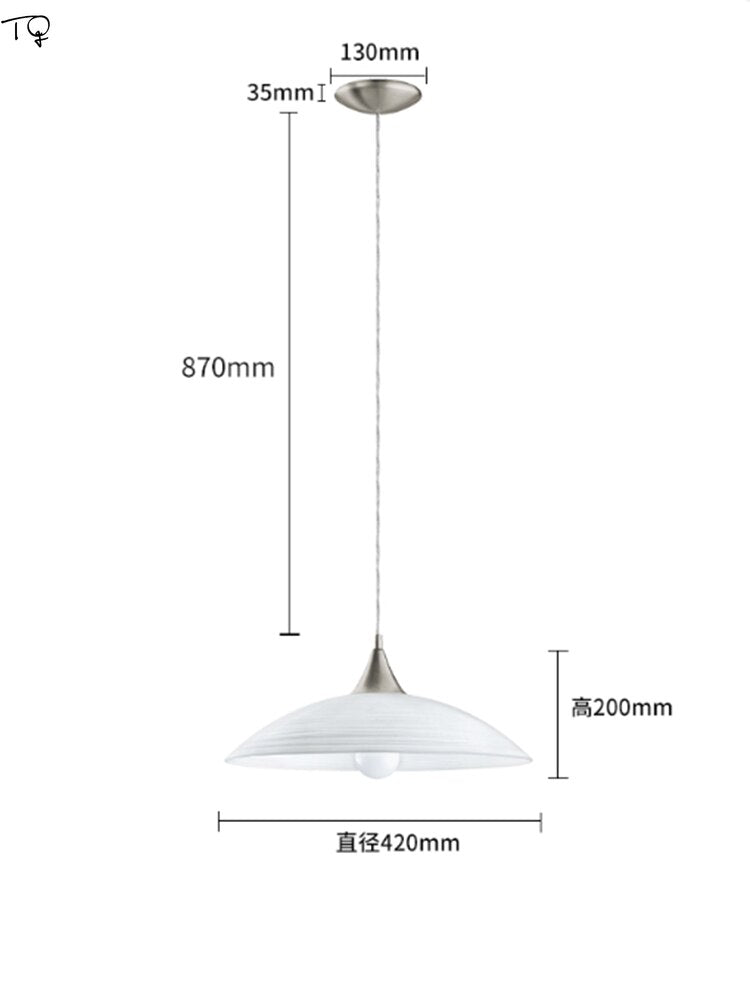 Japanese Minimalist Flying Sauce Glass Pendant Lights Led E27 Modern Hanging Lamp Living/Dining