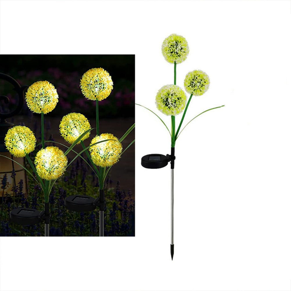 Landscape Lamp Led Solar Lights Waterproof Simulation Dandelion Decoration For Outdoor Garden Lawn