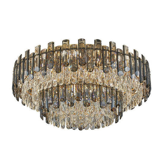 Modern Crystal Led Luxury Ceiling Lights - Round Lamps For Indoor Home Lighting & Living Room Decor