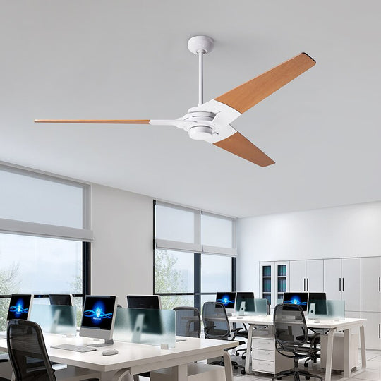 Modern Wooden Led Ceiling Fan Lamp - An Industrial Hanging Chandelier For Living Room Bedroom And