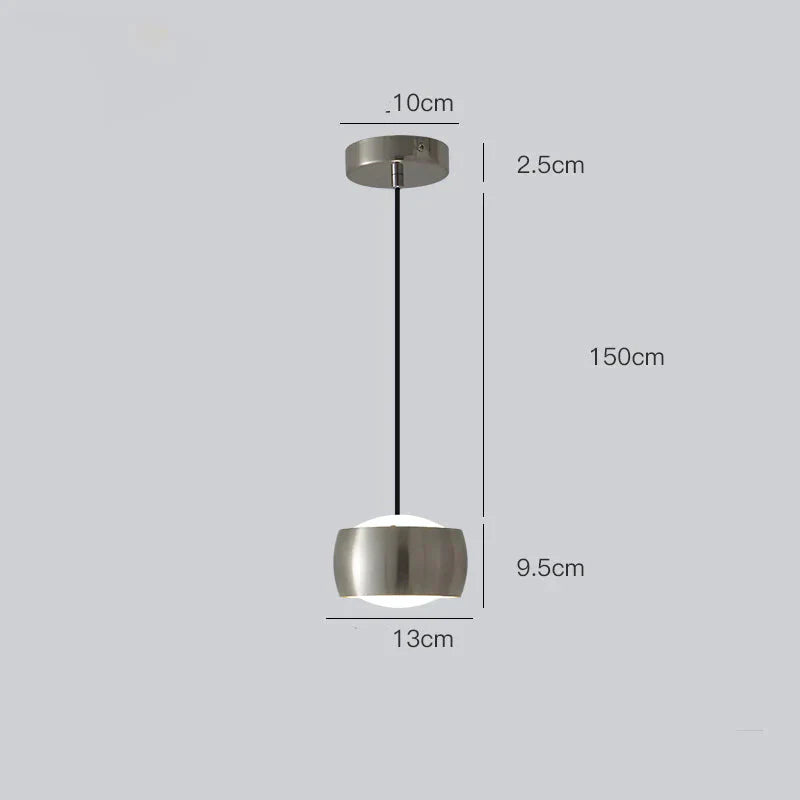 Bedside Chandelier Modern Simple Master Bedroom Restaurant Bar Lamp Very Small Chrome / 1 Head Warm