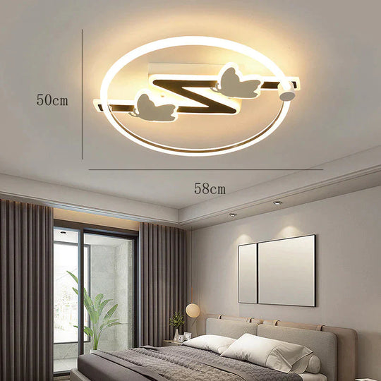 Modern Simple Round Light In The Bedroom Creative Acrylic Study Lamp Super Bright Led Living Room