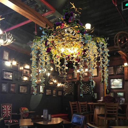 Simulation Of Green Plants And Flowers Pendant Light Theme Bar Restaurant Barbecue Hot Pot