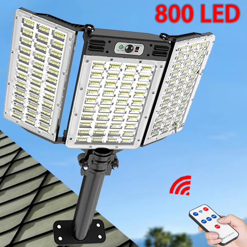 800 Led Super Bright Outdoor Solar Street Lamp Motion Sensor Waterproof Power Lights Yard Country